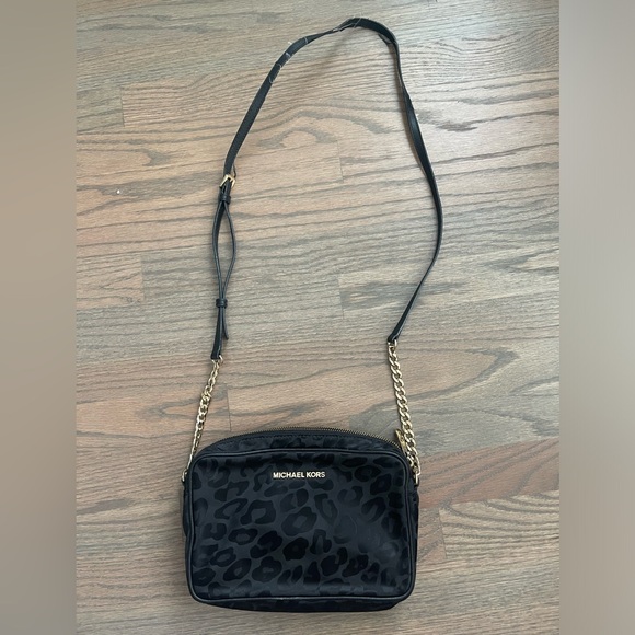 Michael Kors Black Cheetah Print Purse - Picture 3 of 5